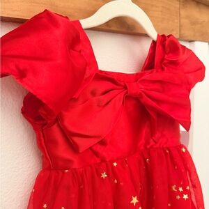 Audrey Camille- Red Dress with Bow and Stars